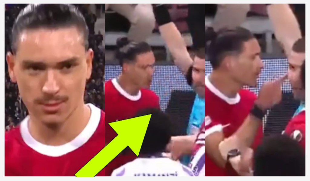 Darwin Nunez's gesture after Liverpool's 97th minute VAR controversy