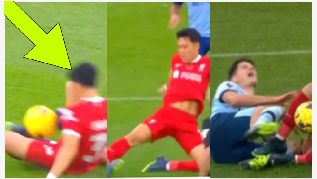 Liverpool midfielder Wataru Endo escapes red card