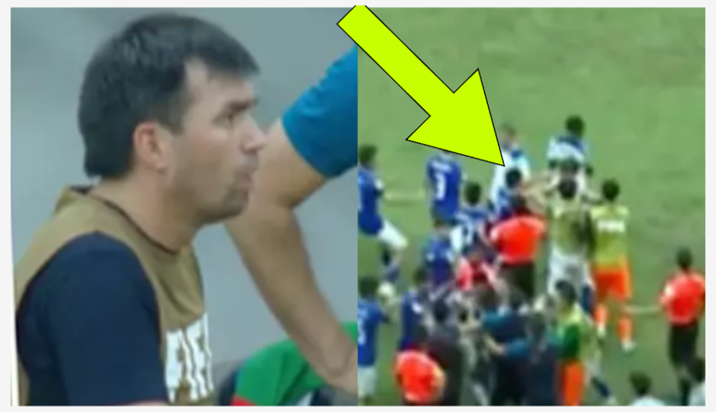 Uzbekistan manager sent off