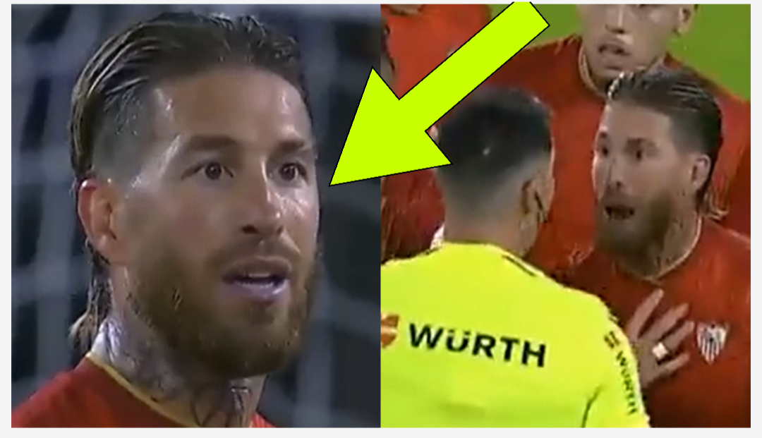 Ramos was shown a second yellow card at first,