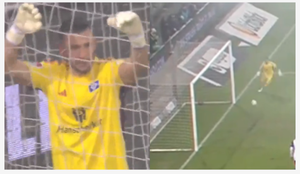 Hamburger goalkeeper concedes ‘craziest own-goal you’ll ever see’ in table-topping German derby