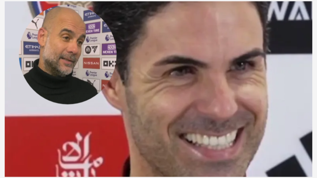 Mikel Arteta smiles and says ‘onto the next one’ after Pep Guardiola question